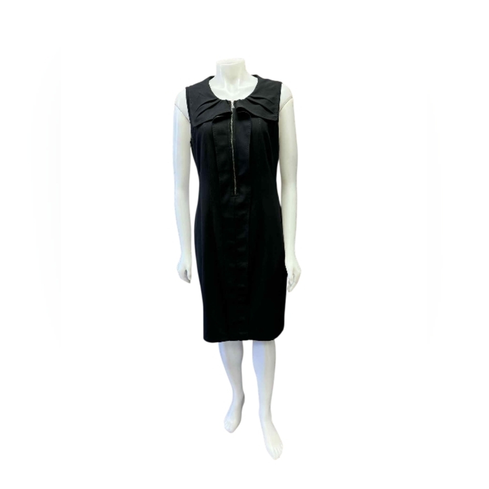 Tahari Dress Black Sleeveless Formal Size 10  EUC Midi